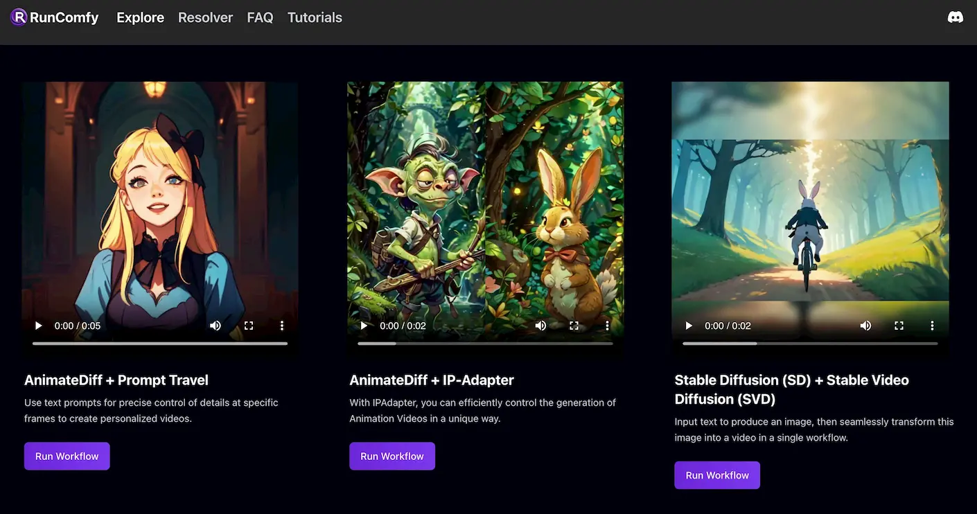 RunComfy-Video-to-Video, Image-to-Video, and Text-to-Video animation pricing and features