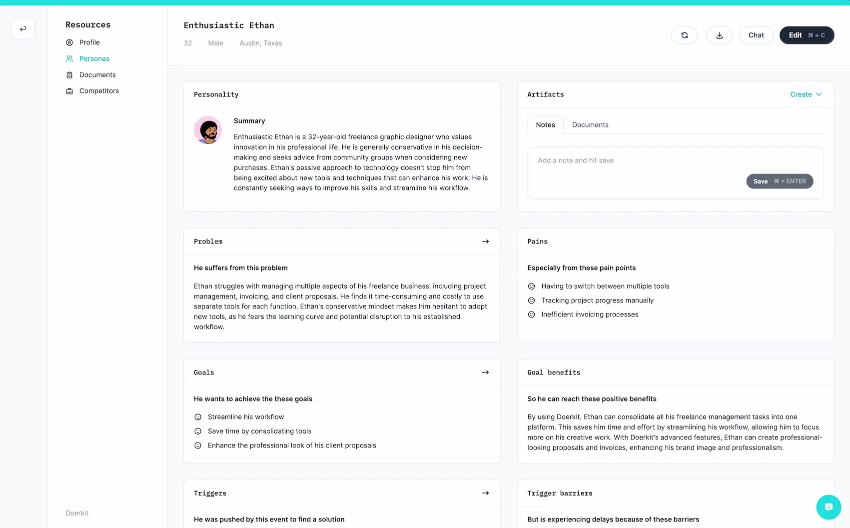 Doerplan - automated marketing platform screenshot