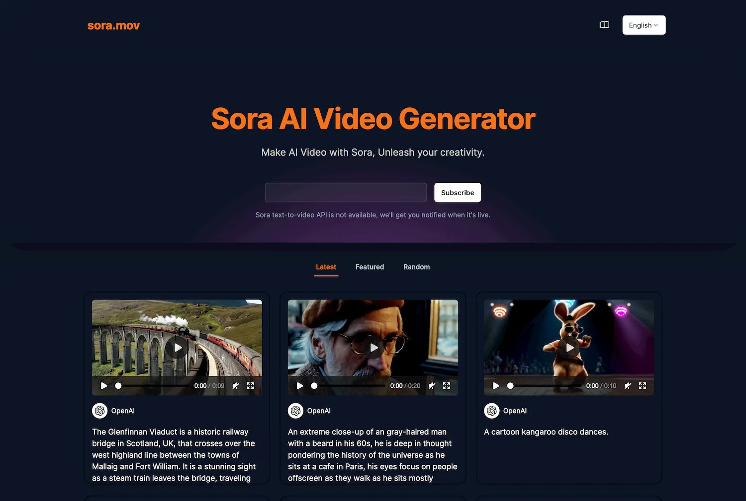 SoraMOV - Sora AI Video Generator screenshot