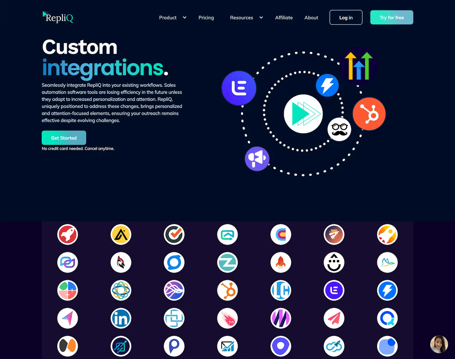 repliq automate personalized outreach integration
