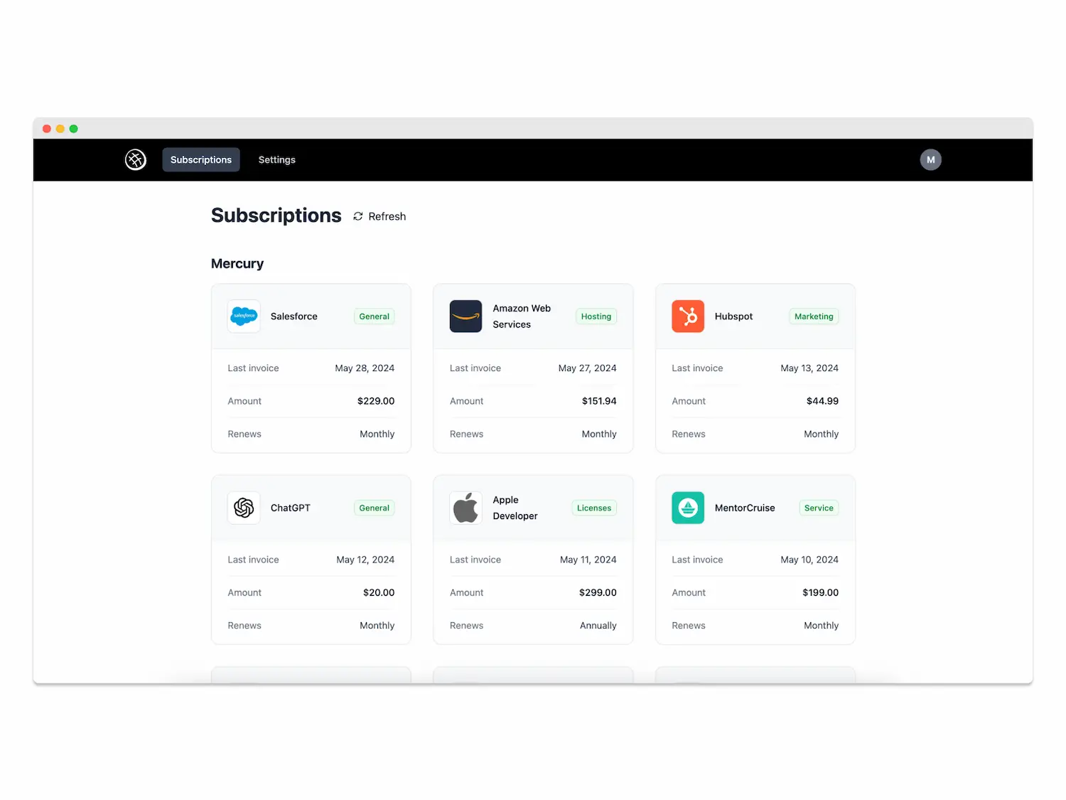 Panem working dashboard