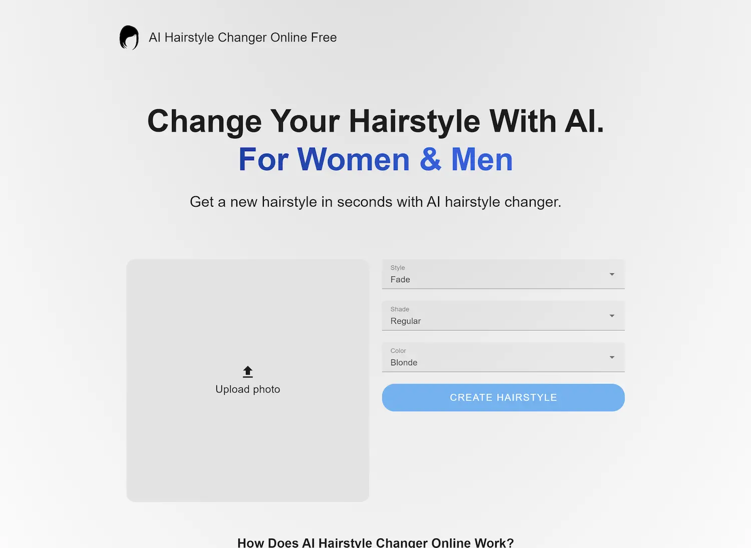 AI Hairstyle Changer Online screenshot