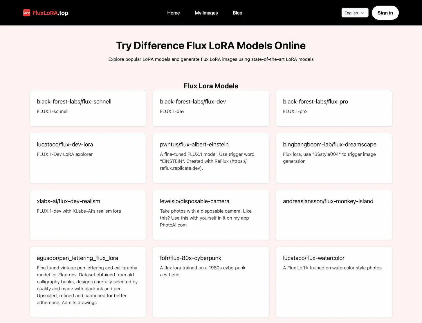 Flux LoRA Image Generator screenshot