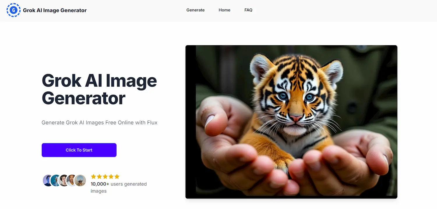 Grok AI Image Generator screenshot